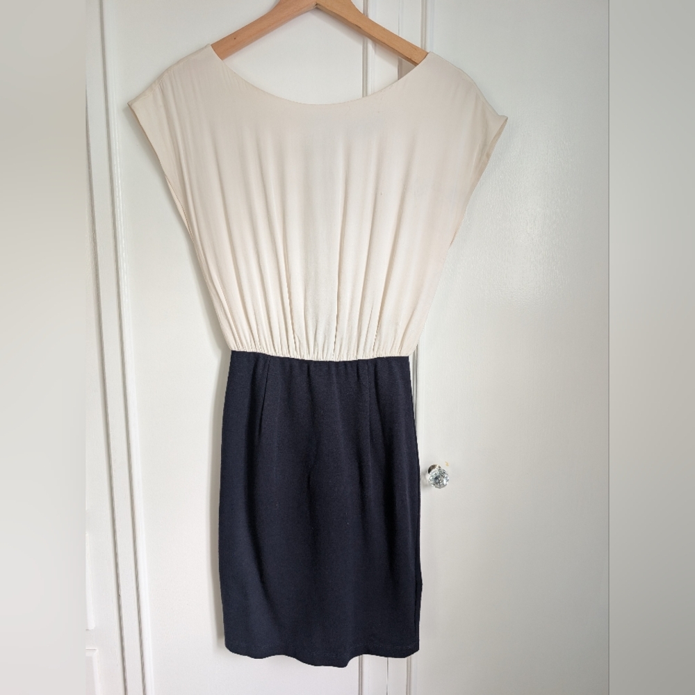 Alice + Olivia | Two Toned Blue & White Dress